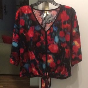 Beautiful watercolor floral Blouse Size Small